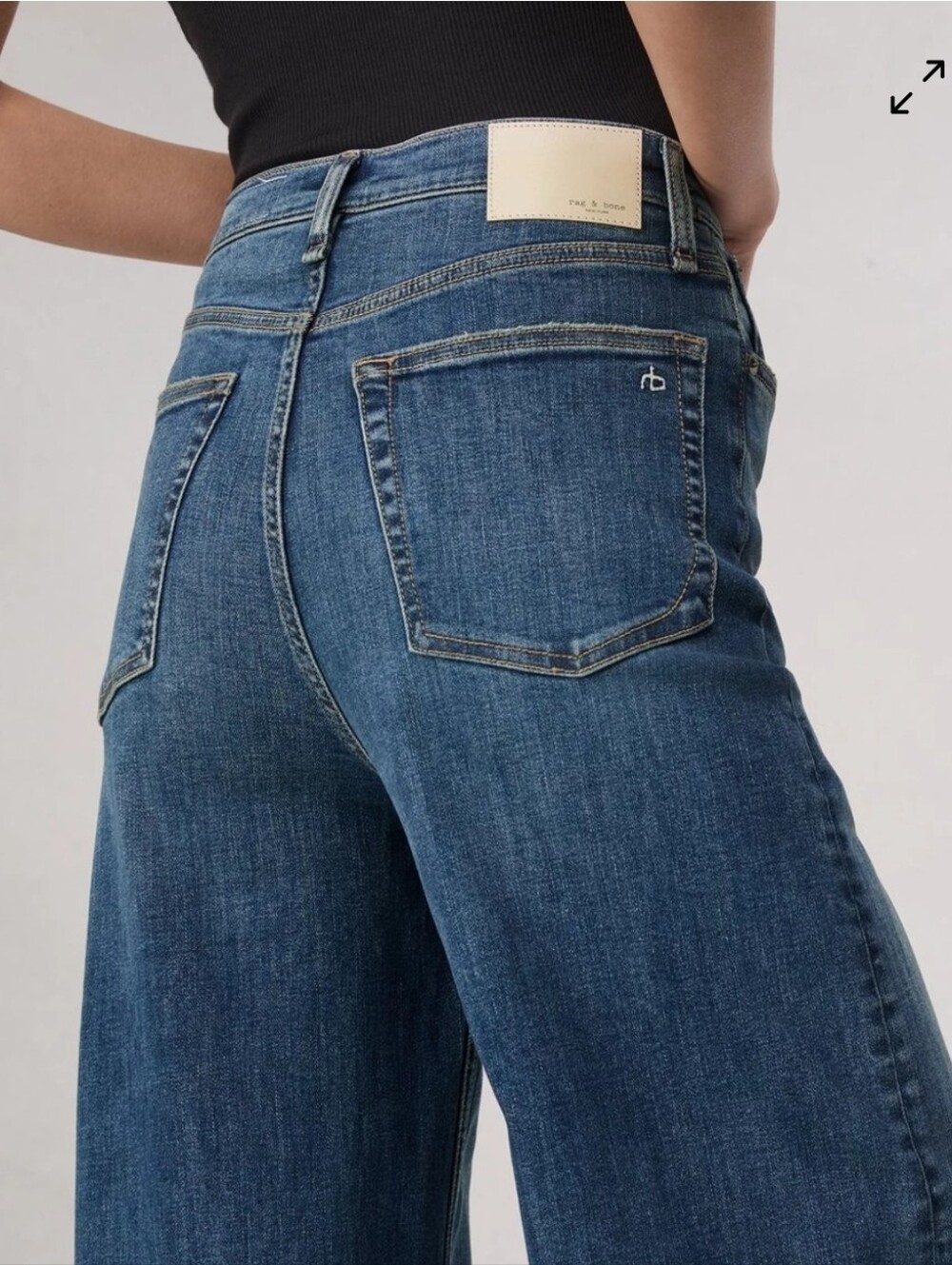 Rag & Bone Flexi Sofie Wide Leg Jeans Size 30 NWT $278 Willow - Picture 10 of 13